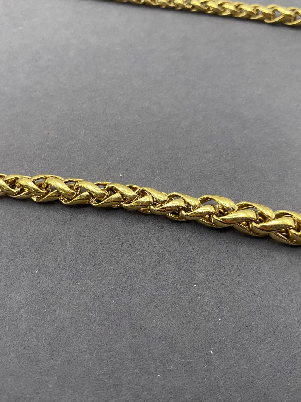 Classic Gold Tone Chunky Rope Chain Necklace with twisted link design - Picture 6 of 11